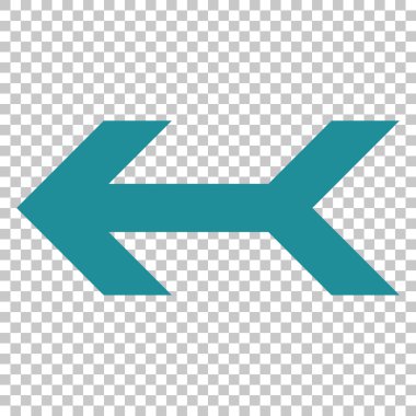 Ok sol vektör simgesi