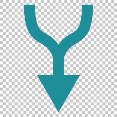 Vektör simgesi aşağı ok birleştirmek