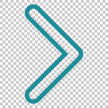 Ok ucu doğru vektör simgesi