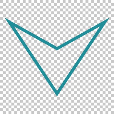 Vektör simgesi aşağı ok ucu