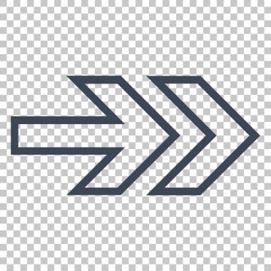 Yöne doğru vektör simgesi