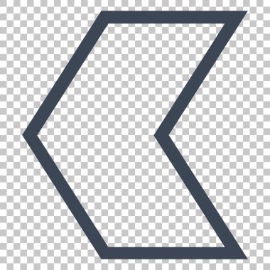 Ok ucu sol vektör simgesi