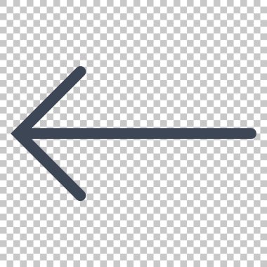 Ok sol vektör simgesi