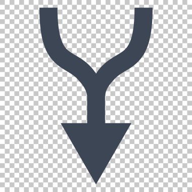 Vektör simgesi aşağı ok birleştirmek