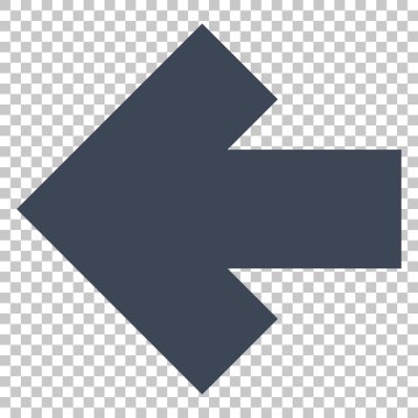 Ok sol vektör simgesi