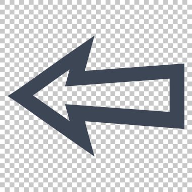 Ok sol vektör simgesi