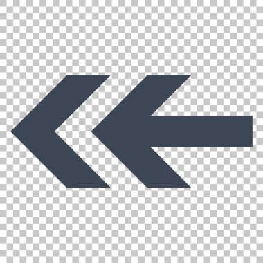 Ok sol vektör simgesi