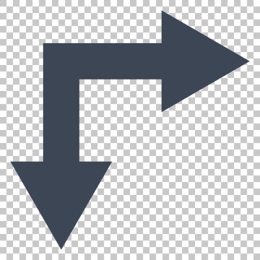 Şu vektör simgesi aşağı çatallanma ok