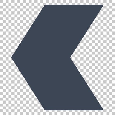 Yön sol vektör simgesi