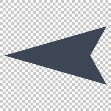 Ok ucu sol vektör simgesi