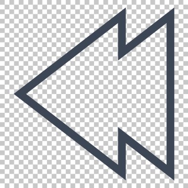 Yön sol vektör simgesi