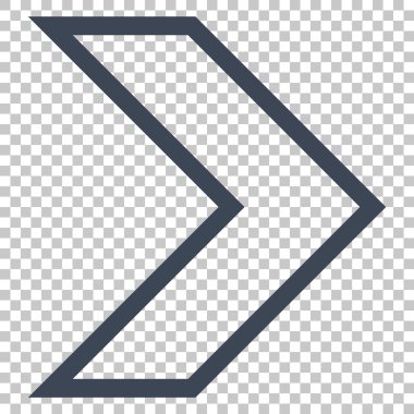 Ok ucu doğru vektör simgesi