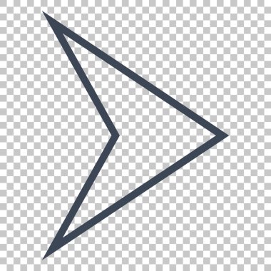 Ok ucu doğru vektör simgesi