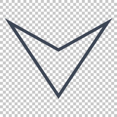 Vektör simgesi aşağı ok ucu