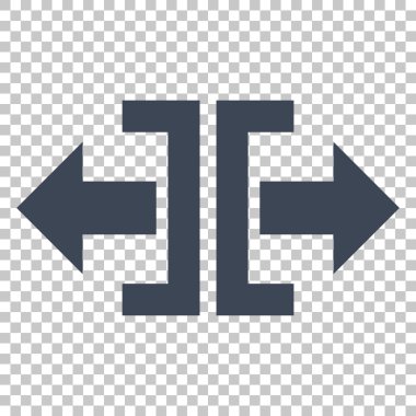 Yatay yöndeki vektör simge bölmek