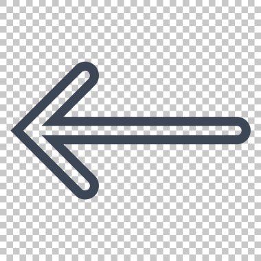 Ok sol vektör simgesi