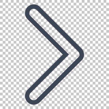 Ok ucu doğru vektör simgesi