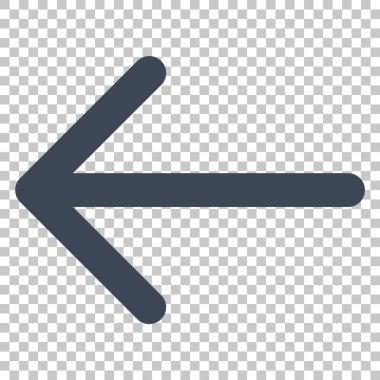 Ok sol vektör simgesi