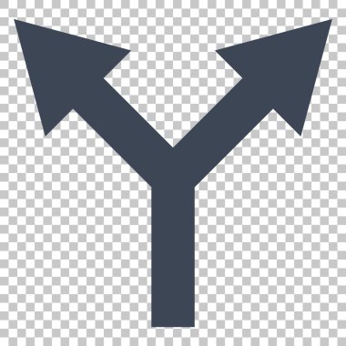 Vektör simge yukarı çatallanma ok