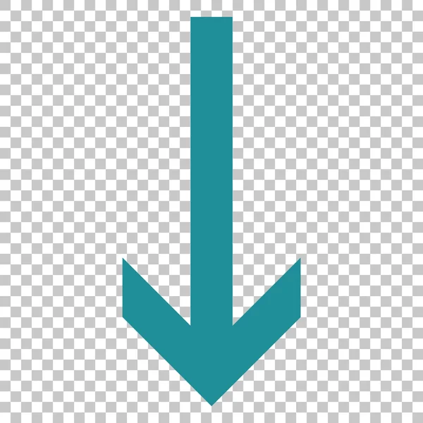 Flecha abajo icono vector — Vector de stock