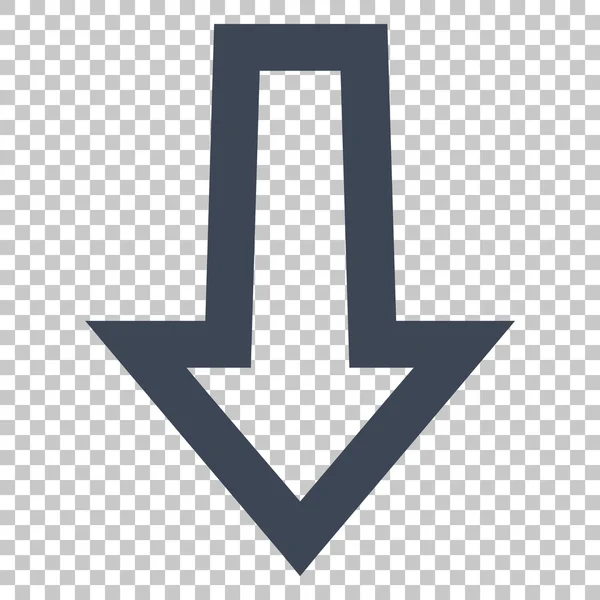 Pijl naar beneden vector pictogram — Stockvector