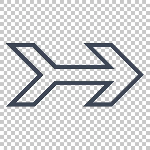 Freccia destra icona vettoriale — Vettoriale Stock