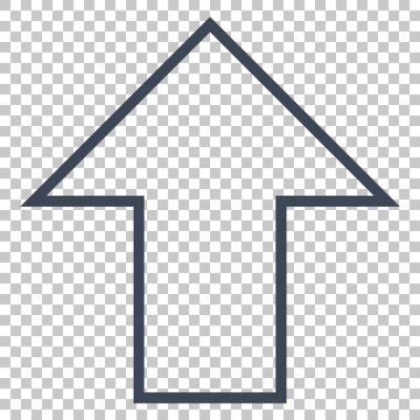 Yukarı Oklu Vektör Simgesi