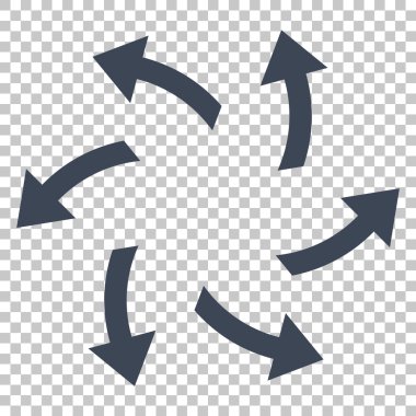 Santrifüj okları vektör simgesi