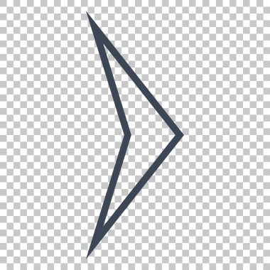 Ok ucu doğru vektör simgesi