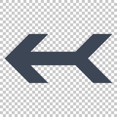 Ok sol vektör simgesi