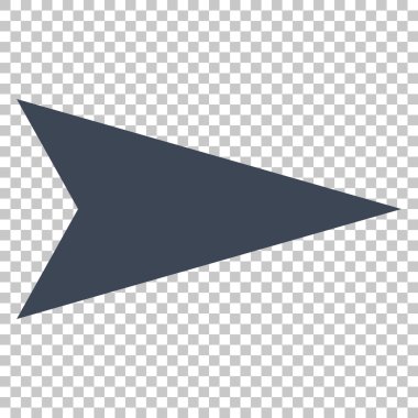 Ok ucu doğru vektör simgesi