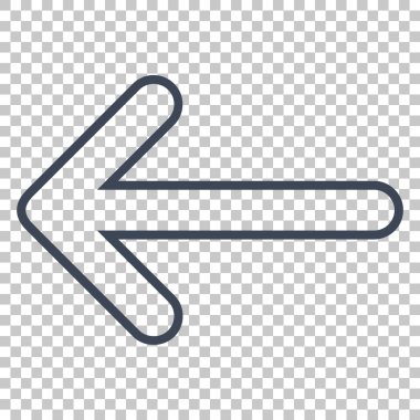 Vektör simge sol yönlü ok