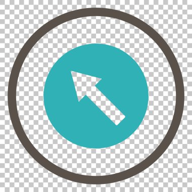 Yukarı Sağdan sola yönlü ok vektör simgesi