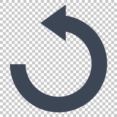 Döndürme sol vektör simgesi