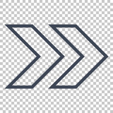 Üst karakter doğru vektör simgesi