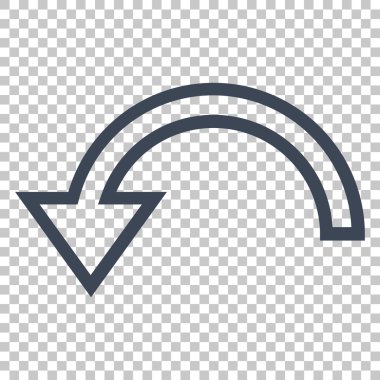 Döndürme sol vektör simgesi