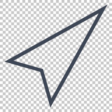 İşaretçiyi doğru yukarı vektör simgesi