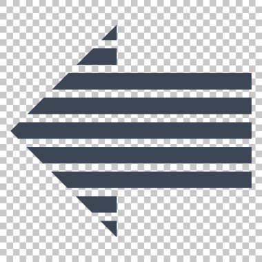 Şerit ok sol vektör simgesi