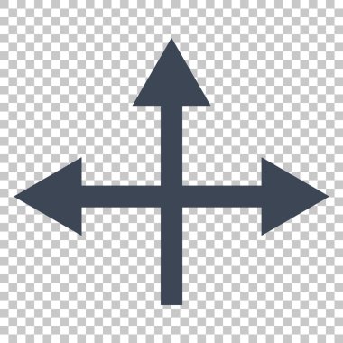 Kavşak yön vektör simgesi