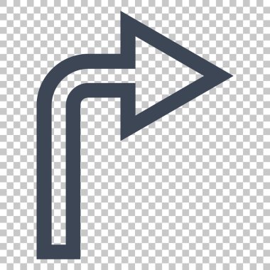 Doğru vektör simge açmak