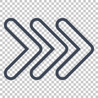 Üçlü işaretçi doğru vektör simgesi