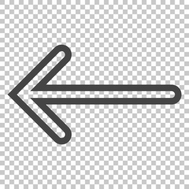 Ok sol vektör simgesi