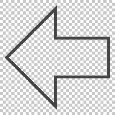 Ok sol vektör simgesi