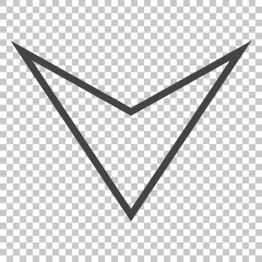 Vektör simgesi aşağı ok ucu