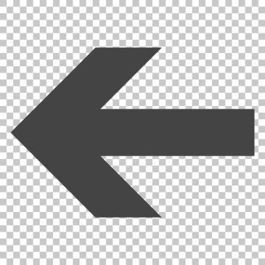 Ok sol vektör simgesi