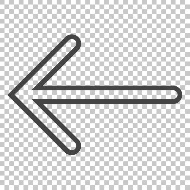 Ok sol vektör simgesi