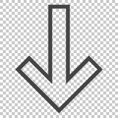 ok aşağı vektör simgesi