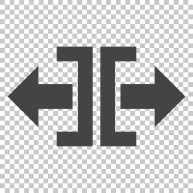 Yatay yöndeki vektör simge bölmek