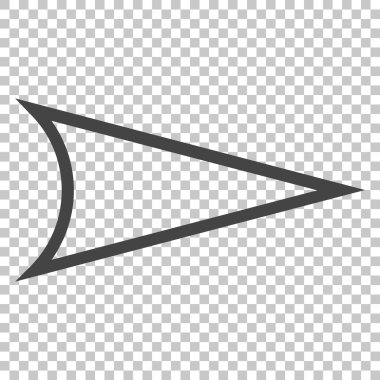 Ok ucu doğru vektör simgesi