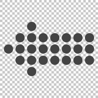 Noktalı ok sol vektör simgesi